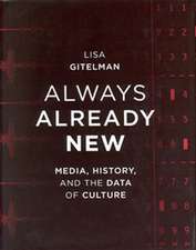 Always Already New – Media, History and the Data of Culture