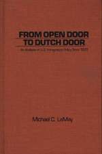 From Open Door to Dutch Door: An Analysis of U.S. Immigration Policy Since 1820