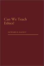 Can We Teach Ethics?