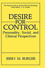 Desire for Control: Personality, Social and Clinical Perspectives