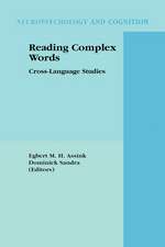 Reading Complex Words: Cross-Language Studies