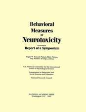 Russell: Behavioral Measures Of Neurotoxicity (w/shop Australia 1988)