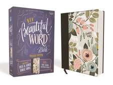 NIV, Beautiful Word Bible, Updated Edition, Peel/Stick Bible Tabs, Cloth over Board, Floral, Red Letter, Comfort Print