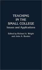 Teaching in the Small College: Issues and Applications