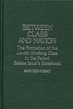 Between Class and Nation: The Formation of the Jewish Working Class in the Period Before Israel's Statehood