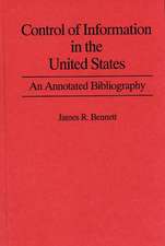 Control of Information in the United States: An Annotated Bibliography of Books