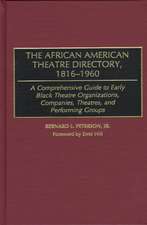 The African American Theatre Directory, 1816-1960