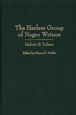 The Harlem Group of Negro Writers, By Melvin B. Tolson