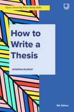 How to Write a Thesis