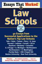 Essays That Worked for Law Schools