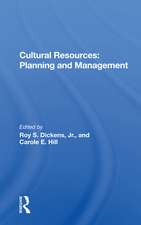 Cultural Resources: Planning And Management