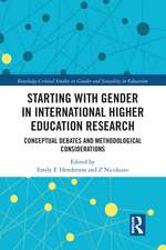 Starting with Gender in International Higher Education Research: Conceptual Debates and Methodological Considerations