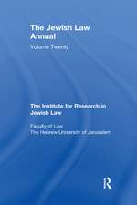 Jewish Law Annual Volume 20