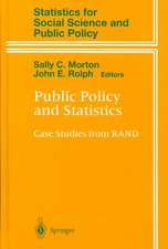 Public Policy and Statistics: Case Studies from RAND