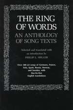 The Ring of Words – An Anthology of Song Texts