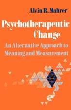 Psychotherapeutic Change – An Alternative Approach to Meaning and Measurement