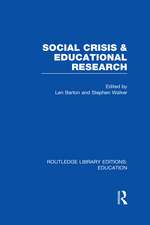 Social Crisis and Educational Research (RLE Edu L)