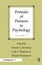 Portraits of Pioneers in Psychology: Volume VI