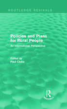 Policies and Plans for Rural People (Routledge Revivals): An International Perspective