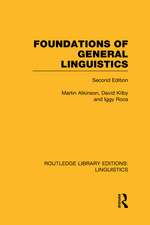 Foundations of General Linguistics (RLE Linguistics A: General Linguistics)