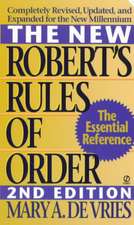 The New Robert's Rules of Order