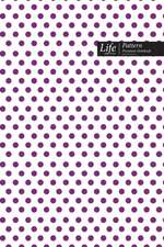 Dots Pattern Composition Notebook, Dotted Lines, Wide Ruled Medium Size 6 x 9 Inch (A5), 144 Sheets Purple Cover