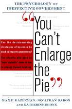 You Can't Enlarge The Pie: Six Barriers To Effective Government