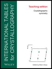 Teaching Edition of International Tables for Crystallography – Crystallographic Symmetry, Sixth Edition