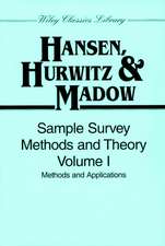Sample Survey Methods and Theory, Volume 1