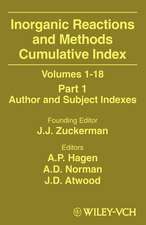 Inorganic Reactions and Methods Cumulative Index, Volumes 1–18, Part 1, Author and Subject Indexes