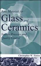 Raw Materials for Glass and Ceramics – Sources, Processes, and Quality Control