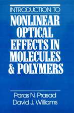 Introduction to Nonlinear Optical Effects in Organic Molecules and Polymers