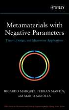 Metamaterials with Negative Parameters – Theory, Design, and Microwave Applications