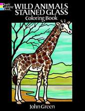 Wild Animals Stained Glass Coloring Book