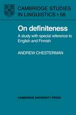 On Definiteness: A Study with Special Reference to English and Finnish