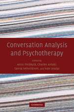 Conversation Analysis and Psychotherapy