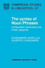 The Syntax of Noun Phrases: Configuration, Parameters and Empty Categories