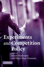 Experiments and Competition Policy