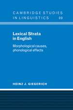 Lexical Strata in English: Morphological Causes, Phonological Effects