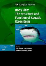 Body Size: The Structure and Function of Aquatic Ecosystems