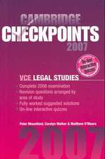 Cambridge Checkpoints VCE Legal Studies 2007