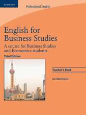 English for Business Studies Teacher's Book: A Course for Business Studies and Economics Students