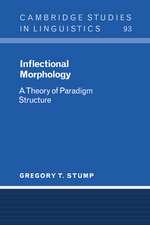 Inflectional Morphology: A Theory of Paradigm Structure