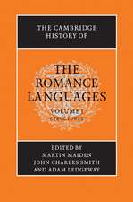 The Cambridge History of the Romance Languages: Volume 1, Structures