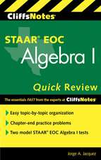 CliffsNotes STAAR EOC Algebra I Quick Review