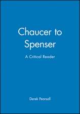 Chaucer to Spenser – A Critical Reader