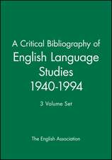 Critical Bibliography of English Language Studies Set 1 3V Set