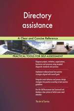 Directory assistance A Clear and Concise Reference