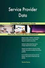 Service Provider Data Complete Self-Assessment Guide