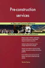 Pre-construction services A Clear and Concise Reference